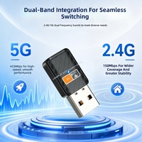 Nouvelle arrivée Carte réseau sans fil double bande 600M 600 Mbps Adaptateur WiFi USB Realtek RTL8811 pour PC portable