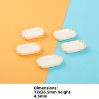 Vente en gros de mini bols et assiettes à bord doré, plateau, accessoires pour maison de poupée à l'échelle 1:12, vaisselle miniature en résine