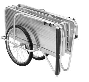 एल्यूमीनियम तह गाड़ियां साइकिल कार्गो ट्रेलर तह बगीचा गाड़ी एल्यूमीनियम साइकिल ट्रेलर टूरिस्ट - Product Image 3