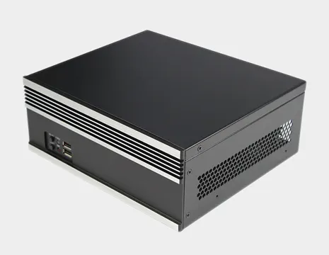 Tragbare dünne Desktop-Industrie-PC-Computer Mini-Itx-Fall HTPC benutzer definierte Aluminium kurze Server-Fall