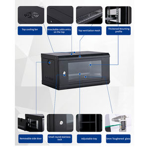 Caja de interruptor de computadora portátil Centro DE DATOS Pequeño <span class=keywords><strong>2u</strong></span> 4u 6u 9u 12u 15u 19 pulgadas Ddf Montaje en pared vertical Servidor <span class=keywords><strong>Rack</strong></span> Gabinetes de red - Product Image 4