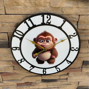 <span class=keywords><strong>นาฬิกา</strong></span>แขวนผนังลายการ์ตูนสร้างสรรค์ ขนาด 40 ซม. รุ่นใหม่ล่าสุด ลายลิงและเสือ สำหรับห้องนั่งเล่น ห้องตัวอย่าง ห้องอ่านหนังสือ ห้องเด็ก - Product Image 4