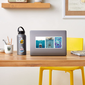 สติกเกอร์กราฟฟิตีลายภาพยนตร์<span class=keywords><strong>ฉลาม</strong></span>อย่างดุเดือด50ชิ้นสำหรับตกแต่งกระเป๋าเดินทางกระดานโต้คลื่นสติกเกอร์โต้คลื่นทะเล - Product Image 6