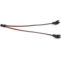 Konektor JST SM Splitter 15cm 2pin 1 ke 2 Pria dan Wanita untuk Strip LED Satu Warna 5630 3528 5050