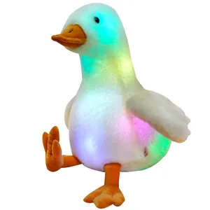 Cute Led Plush Goose LED Colorful Glowing Lovely Goose Shape Stuffed Animal Shining Christmas New Year Gift Plush