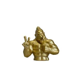 Witt Victory Biye Golden Monkey resina artesanía creativa Animal decoración del hogar artículo Navidad placa pintada figurita modelo - Product Image 5