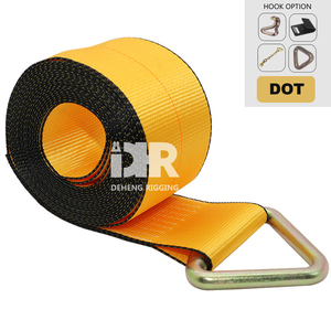 Nhà Máy Bán Buôn Nhiệm Vụ Nặng Nề Polyester 4Inch X 30ft Ratchet Tie Downs 16200lbs Tời Dây Đeo D Ring Cho Xe Tải Dot Phẳng Trailer - Product Image 1