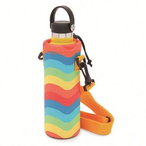 24oz/32oz Insulated Neoprene Waterproof Sling Holder Case Pouch Cover Fashionable Shoulder Carrier for <b>750ML</b> <b>Bottles</b> - Product Image 2