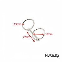 Anneaux de reliure en métal argenté nickelé de 15-38 mm pour calendriers et papeterie, vente en gros
