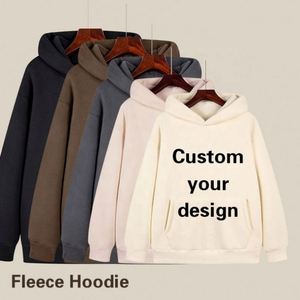 Hoodies Sweatshirts Wholesale Print Cotton Men Oversize Heavy <b>Weight</b> Hoodie 470gsm <b>Blank</b> Fleece Sweater Custom Logo - Product Image 1