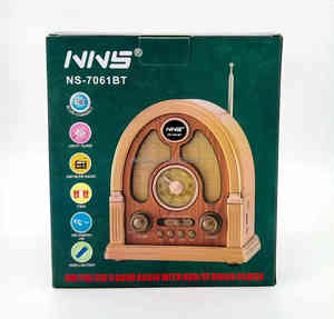Altavoz Inalámbrico Estilo Vintage NS-7061BT NNS, Radio AM/FM/SW Recargable con Sonido Estéreo - Product Image 5