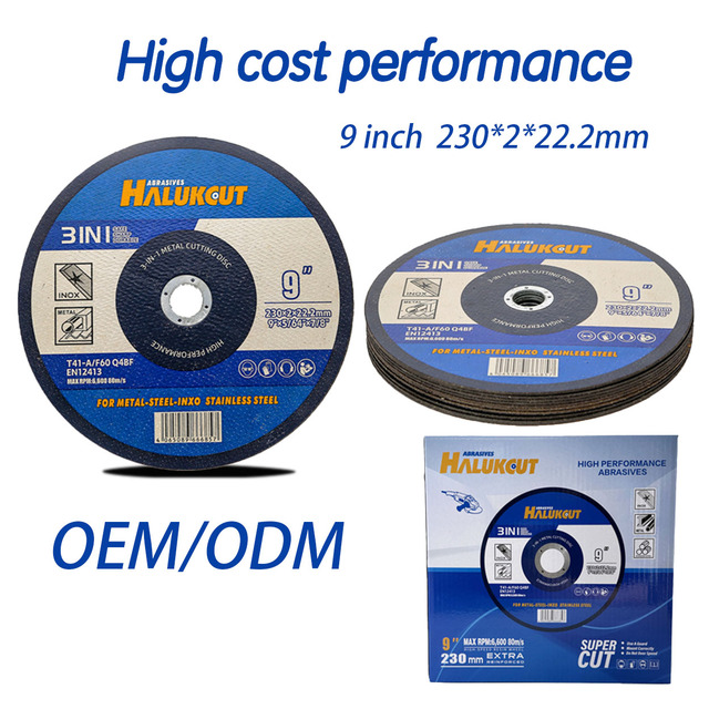 Hot Sale Cutting Disc Manufacturers Wholesale 2mm  Thickness Metal Grinding Disc OEM/ODM Customized Disco De Corte 9inch
