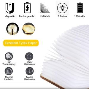 Lampe de nuit LED rechargeable par USB, lampe de livre pliable 3D, éclairer votre monde, cadeau d'anniversaire pour enfant, bébé, lampe de livre Lumio à 3 niveaux de luminosité - Product Image 4