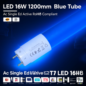 Tubo LED Blu T8 16W 1200mm, Attivazione Singola, Conforme RoHS - Product Image 3