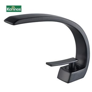 Robinet de lavabo en cascade en laiton, bec unique, avec vidange escamotable, accessoire de douche, eau chaude et froide pour salle de bain, coiffeuse, salon de beauté - Product Image 1