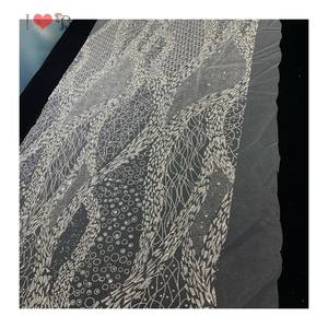 Tissu en tulle à paillettes pour robe de mariée, dentelle suisse, magnifique, scintillante, - Product Image 4