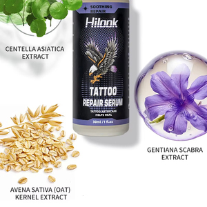 Serum Aftercare tato bebas minyak bumi & pelembap untuk perawatan tato segar Serum perbaikan kulit tato perlengkapan perawatan kulit - Product Image 4