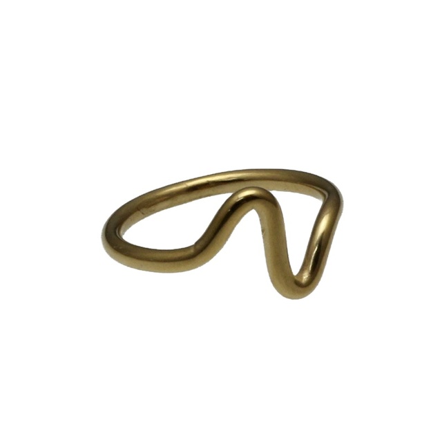 Craft Wolf 316L Stainless Steel Style Unique Design ECG Ring