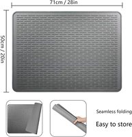 Grand tapis de protection en silicone pour poêle, protection antidérapante anti-rayures et imperméable pour cuisinière électrique à gaz