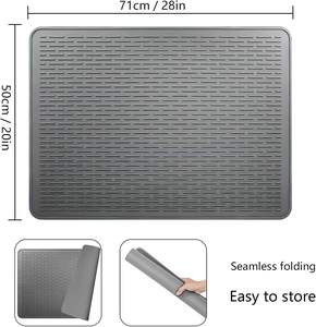 Alfombrilla protectora <span class=keywords><strong>grande</strong></span> de silicona para estufa, cubierta impermeable antideslizante antiarañazos para estufa de Gas eléctrica - Product Image 3