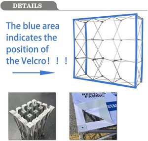 Customizable 10' x <strong>7</strong>.5' Fabric <strong>Display</strong> Stand Portable Aluminum for <strong>Pop</strong> Banner Backdrop Collapsible Trade Show Frame Set - Product Image 3