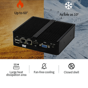 Mini PC industriel compact J6412/N2830 CPU 4 Go de RAM 64 Go/128 Go SSD Double LAN 4 USB HD VGA Contrôle embarqué - Product Image 6