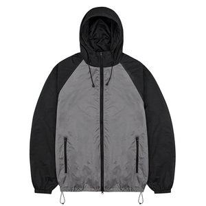 เสื้อแจ็คเก็ตกันลมแบบมีฮู้ด Healy Unisex สีสันตัดกัน แขนยาว ซิปหน้า น้ำหนักเบา สวมใส่สบาย เหมาะสำหรับฤดูใบไม้ร่วง มีกระเป๋าข้าง - Product Image 1