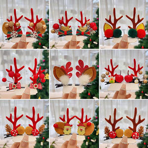 Bandeaux de noël pour enfants, serre-tête en bois de père noël, oreilles d'elfe, cornes de noël - Product Image 2