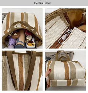 Fornitore di Borse da Donna, Classiche Borse a Spalla a Righe con Colori Contrastanti di Qualità, Prezzo all'Ingrosso - Product Image 2