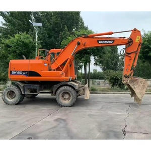 Excavatrice sur pneus Doosan DH150W-7 d'origine importée de haute qualité, spéciale travaux municipaux et terrassement, stock d'occasion premium disponible - Product Image 1