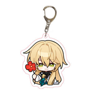 Honkai พวงกุญแจโลหะรูปดาว, พวงกุญแจอะคริลิคสำหรับแฟนๆนักเรียนเล่นเกมตัวละคร - Product Image 4