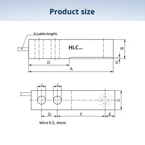 Capteur de pesage HBM d'origine allemande HLCB1/B2C3/D1/C4/C6, précision 0,1 %, 110 kg-550 kg-1,1 T - Product Image 3