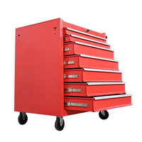 Coffre à outils à 7 tiroirs sur roulettes, armoire de rangement pour outils en acier verrouillable pour garage, atelier et usage mécanique