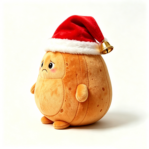 Customize Festive Brown Potato Plush for Holiday Decor, Food-Themed Christmas Potato Plushie Gift - Product Image 3