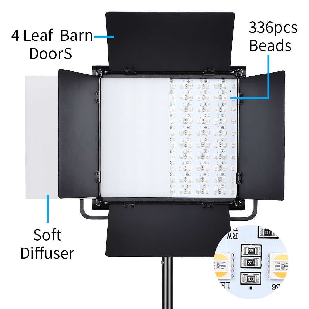 Travor L5000RP بطارية تعمل بالبطارية LED طقم إضاءة الاستوديو RGB لوحة فيديو ضوء الكاميرا معدات التصوير الفوتوغرافي أدى فيلم فيديو
