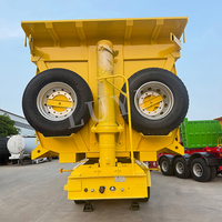 Semi-remorque benne basculante latérale 6 essieux neuve de haute qualité, semi-remorque benne basculante arrière 6 essieux 100 tonnes