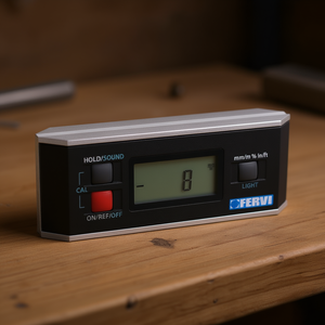 Inclinomètre numérique Fervi avec aimant, affichage 8 mm, mesure métrique et impériale - Product Image 3