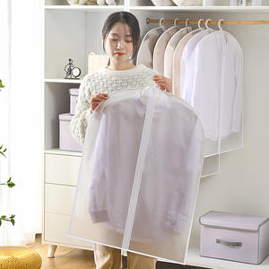 Funda Protectora Transparente de PVC Ecológica para Trajes y Abrigos, con Cierre de <span class=keywords><strong>Cremallera</strong></span>, para Guardar Prendas, Uso en Tiendas y Hogar - Product Image 3
