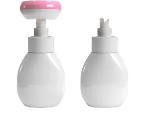 定制发泡容器婴儿洗发水淋浴瓶液体肥皂泵250毫升瓶花朵洗手液分配器瓶