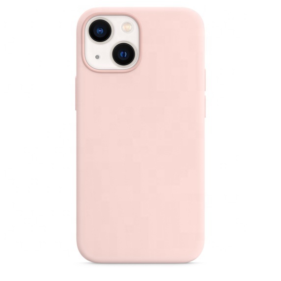 WOWCASE for iPhone 12 13 14 Pink Case Slim Liquid Silicone 2 Layers Full Covered Soft with Microfiber Case Cover
