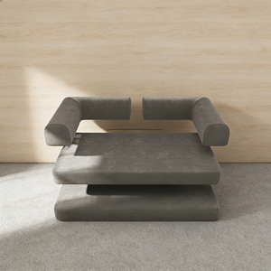 Divano Modulare in Corduroy a Righe <span class=keywords><strong>Indaco</strong></span> con Gambe Vuote Argento, Vendita Diretta dalla Fabbrica, Ordine all'Ingrosso, per Lobby di Gelaterie, Certificato ISO - Product Image 1