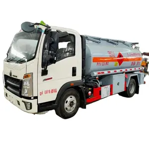 4x2 Howo Small Fuel Tanker Truck 250hp Manual 6000 Liters Oil Tanker Truck Factory 4*2 6*4 LHD RHD Fuel Tanker Truck For Sale
