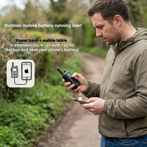 <span class=keywords><strong>Talkie</strong></span>-<span class=keywords><strong>walkie</strong></span> portable 2W avec batterie externe intégrée E21 UHF, portée 0-4km, indice de protection IP23, batterie 5000mAh, poignée améliorée, mini <span class=keywords><strong>talkie</strong></span>-<span class=keywords><strong>walkie</strong></span> - Product Image 2