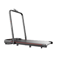 Tapis de marche mécanique compact et abordable avec écran LED et télécommande, pliable, pour fitness à domicile sous le bureau, moteur 2HP