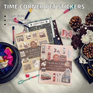 30แผ่น/แพ็คสติกเกอร์สัตว์เลี้ยงชุดเวลามุมชุดชีวิตทิวทัศน์คู่มือวัสดุ DIY สติกเกอร์ตกแต่ง - Product Image 3