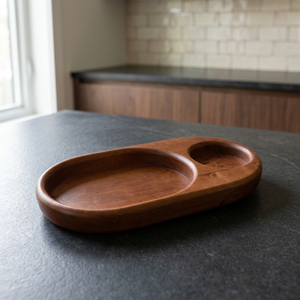 Plateau en bois d'acacia écologique au design vintage, durable, personnalisable OEM/ODM, gravé BS INTERNATIONAL - Product Image 1