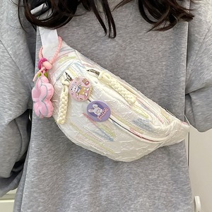 Japan Style Women's Chest Bag With Color Blocking Water Resistant Zipper Closure Single Strap Sports Everyday Use Spring 2024 - Product Image 4
