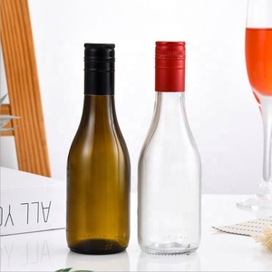 Vente en gros de bouteilles de champagne miniatures transparentes de 187 ml, bouteilles de vin de 6,32 oz, bouteilles en verre en gros avec bouchon à couronne - Product Image 4
