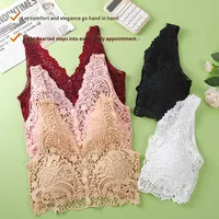 Soutien-gorge pour femmes, fermeture devant, fin, 3/4 de bonnet, respirant, tricoté, sans armatures, confortable, push-up, grande taille, coussinets amovibles