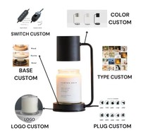 Lampe chauffe-cire d'aromathérapie réglable et dimmable avec minuterie 220V pour cadeaux d'anniversaire - fondoir de cire
